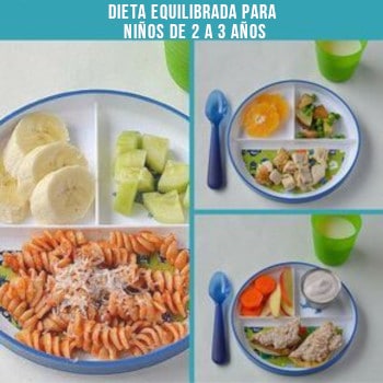 Dieta equilibrada para niños de 2 a 3 años